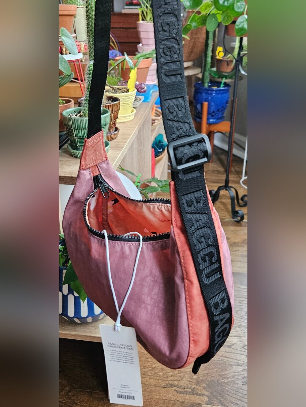 Deadstock BAGGU Rose Jam Mix Small Crescent Bag